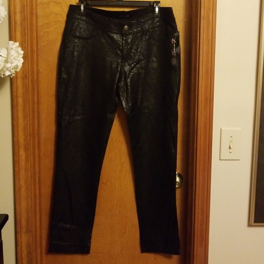 *NEW. Seven 7 Black Sparkle Pattern Size 10 Jeans